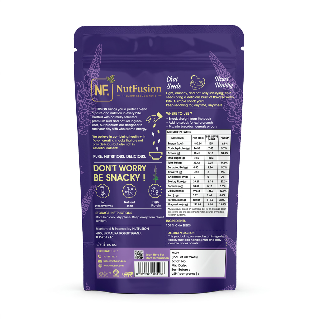Nutfusion Chia Seeds 200Gm/6pc